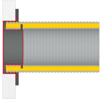 Anschlussstutzen für externe Luftzufuhr Ø 50 mm verzinkt LAS Ringspalt Bild 2