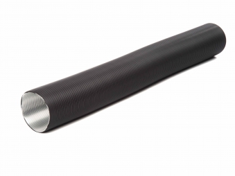 Flexibles Lüftungsrohr aus Aluminium Ø125mm schwarz Bild 1
