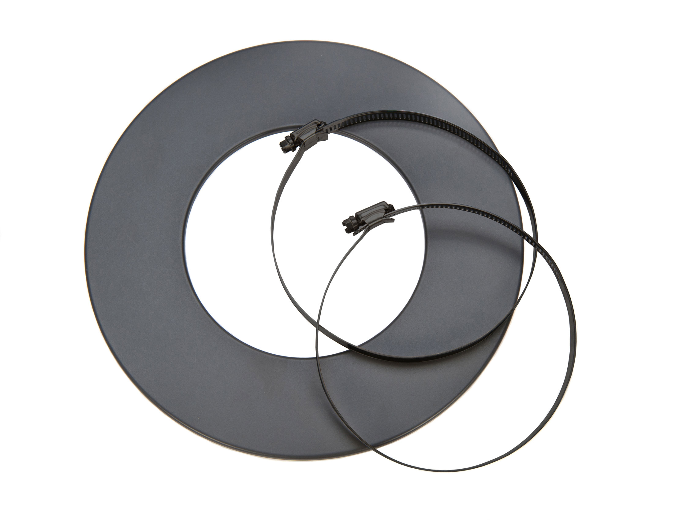 Rosette Color Flex grau Ø 125 mm für Außenluft-Anschluss 