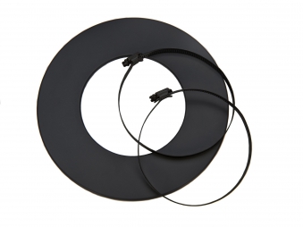 Rosette für flexibles Lüftungsrohr Ø80mm schwarz Bild 1